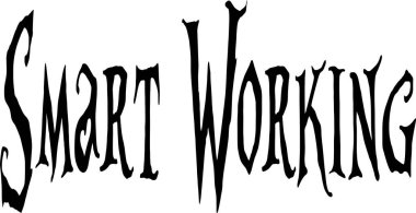 Beyaz arkaplanda Akıllı Çalışma metni çizimi