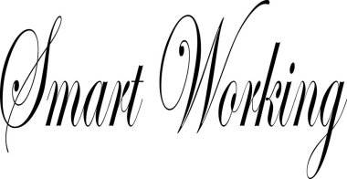 Beyaz arkaplanda Akıllı Çalışma metni çizimi