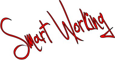 Beyaz arkaplanda Akıllı Çalışma metni çizimi