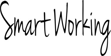 Beyaz arkaplanda Akıllı Çalışma metni çizimi