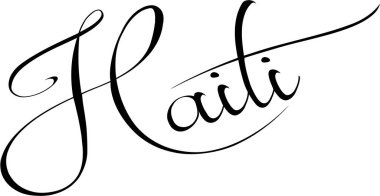 beyaz arkaplanda haiti metin işareti illüstrasyonu