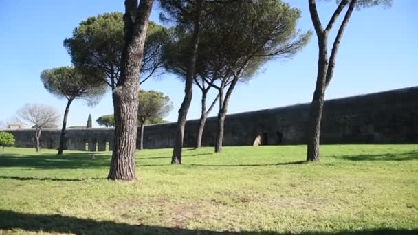 Parco Degli Acquedotti Roma Nella Stagione Primaverile — Video Stock