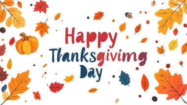 Sonbahar yaprakları, balkabağı ve böğürtlenlerle dolu mutlu Şükran Günleri. Sonbahar tatilini kutluyoruz.