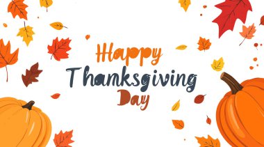 Balkabakları ve renkli sonbahar yapraklarıyla Şükran Günü mesajınız kutlu olsun. Şenlikli ve kutlayıcı bir sonbahar teması yaratıyor.