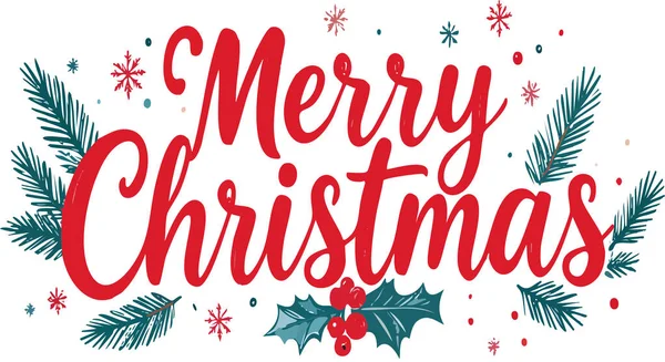Kış tatili için etrafı çam dalları, kutsal meyveler ve kar taneleriyle çevrili mutlu noel mektupları.