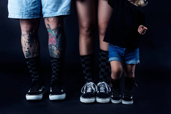 Family Legs Father Mother Daughter — Stock Photo, Image