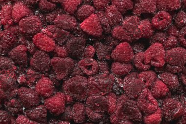 Kendi sularında donmuş ahududu sürüsü.