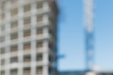 Yeni bir modern ofis binasının bulanık görüntüsü.