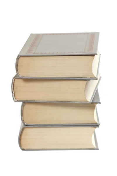 Stapel boeken geïsoleerd op witte achtergrond — Stockfoto