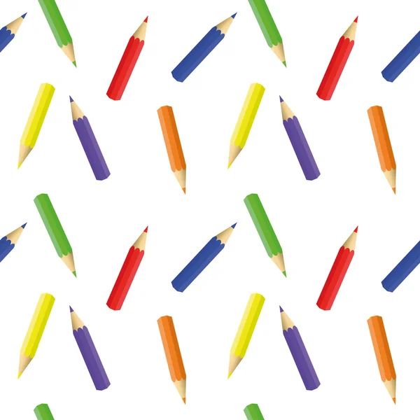 Pencils of different color - a seamless pattern. — Stock Vector