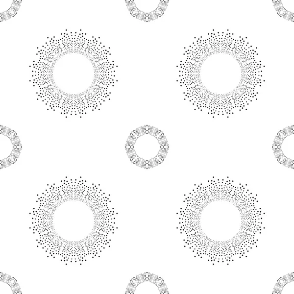 抽象的な対称円のシームレス パターン. — ストックベクタ