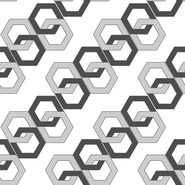 Patrón sin costuras - eslabones hexagonales de una cadena abstracta . — Archivo Imágenes Vectoriales