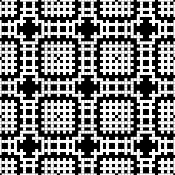 Χωρίς ραφή πρότυπο - ένα πλέγμα ένα σταυρόλεξο παζλ από μαύρο και της Πεντηκοστής — Διανυσματικό Αρχείο