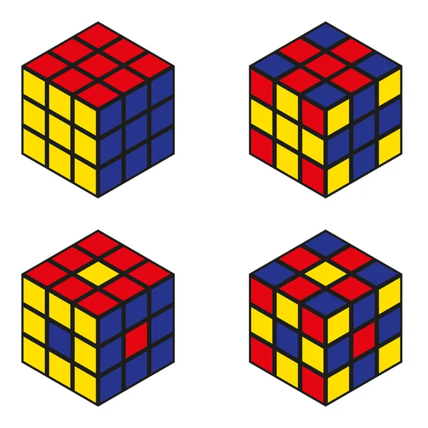 Rompecabezas lógico - un cubo un acertijo . — Archivo Imágenes Vectoriales