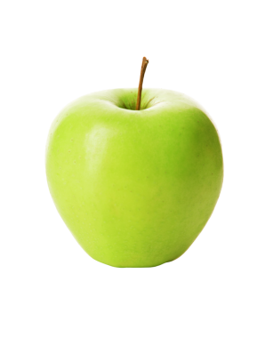 Yeşil elma izole edildi. Beyaz arka planda elma. Kırpma yolu ile. Mükemmel değil yapay zeka, gerçek fotoğraf..