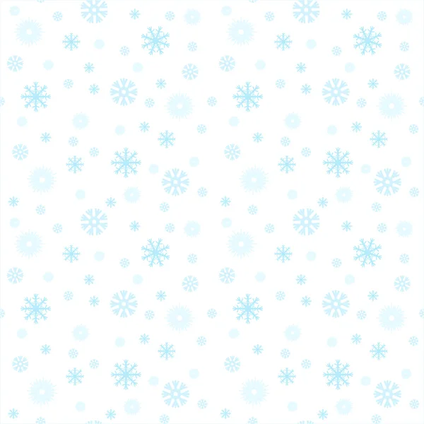 Seamless Pattern - Snowflake, Vector, Snow, Backgrounds, Snowing — Stock Vector