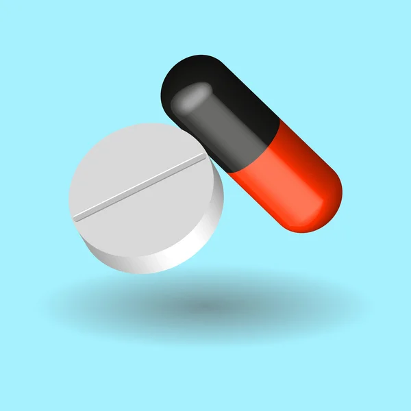 Compresse e pillole — Vettoriale Stock