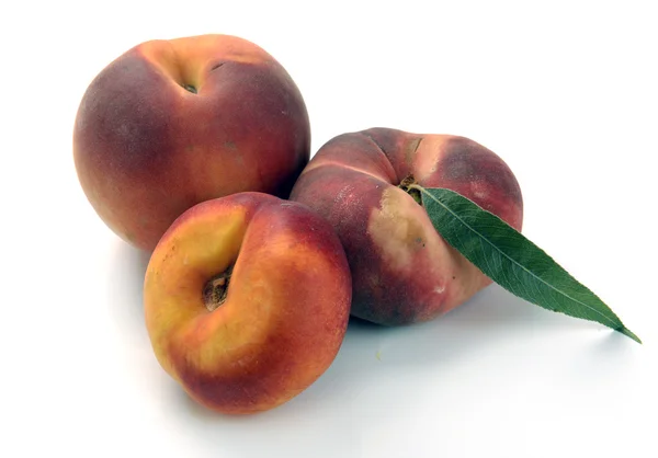Kinesiska platta persikor nektarin — Stockfoto