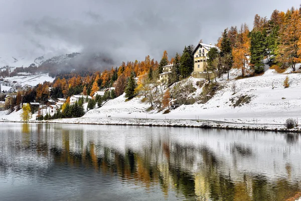 St. Moritz-tótól téli — Stock Fotó