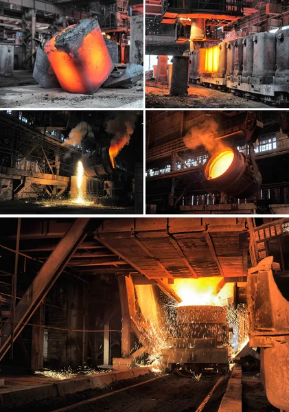 Set of images of the metallurgical industry — Stock Photo, Image