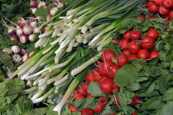 Herbes et légumes au supermarché — Photo
