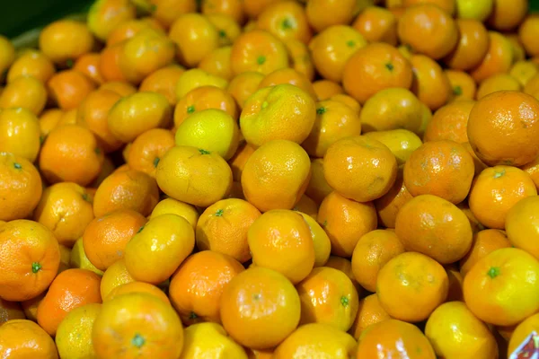 Tangerines on display — Stok fotoğraf