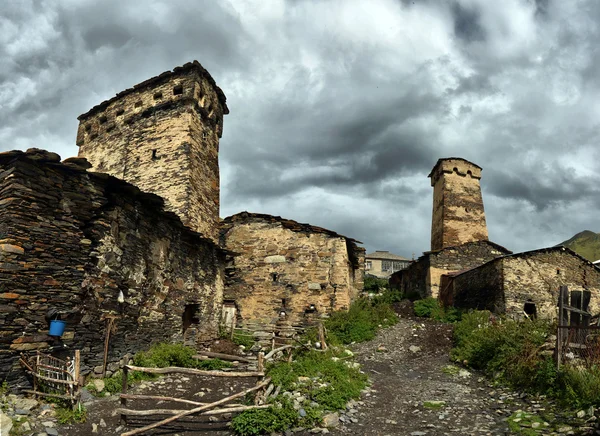 Svan torn i Ushguli. Svanetien, Georgien — Stockfoto