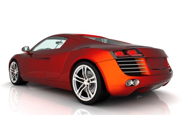 Audi R8 beyaz üzerine