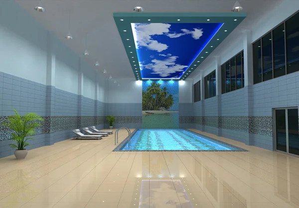 Visualização da piscina — Fotografia de Stock