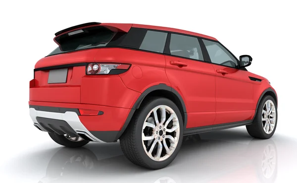 Rojo Range rover Imágenes de stock libres de derechos