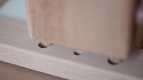 Samling af møbler close-up. Indsæt tavler – Stock-video