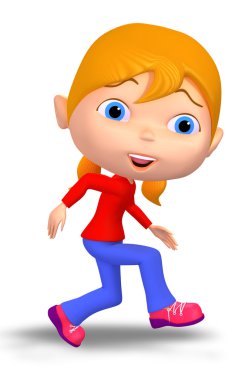 Kız etrafta dolaşıyor