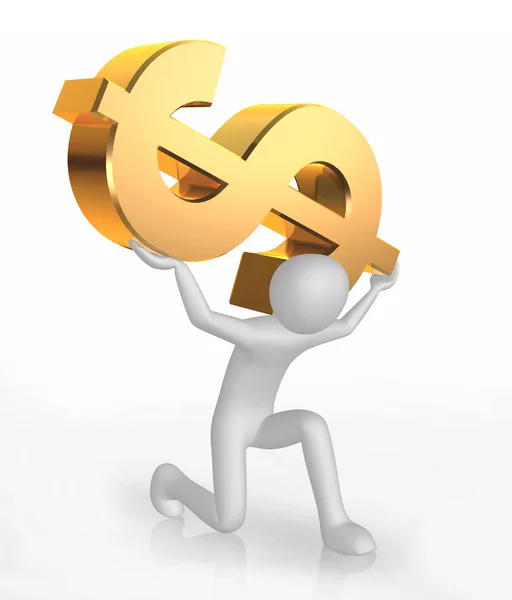 Dolar tutan Atlas adam simgesi