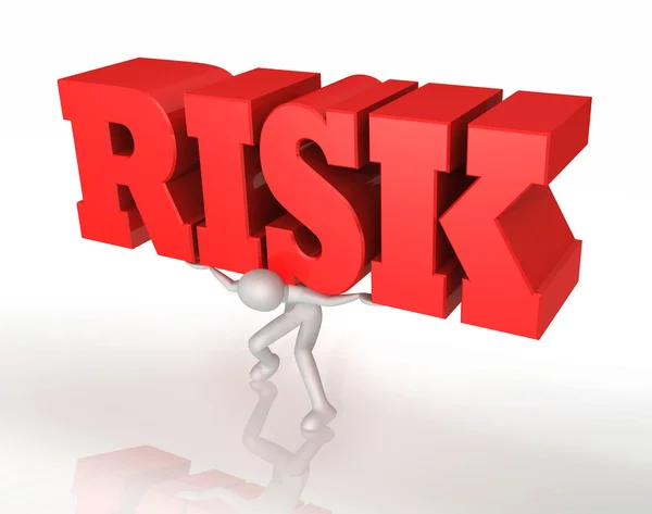 Atlas adam simge word risk - 3d çizim holding
