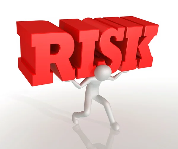 Atlas adam simge word risk 3d resimde holding
