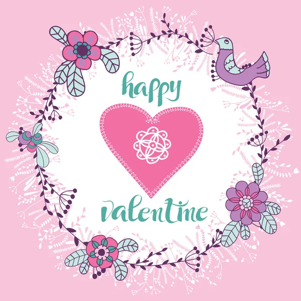 Happy valentine kaart — Stockvector