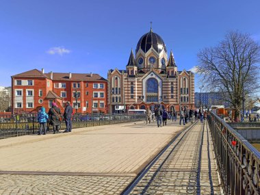 Kalininingrad, Rusya, Mart 2021 - Kaliningrad 'da Yeni Sinagog Binası