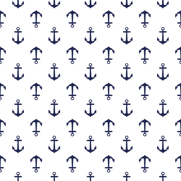 Seamless Nautical Pattern Anchors Design Element Wallpapers — Stock Vector