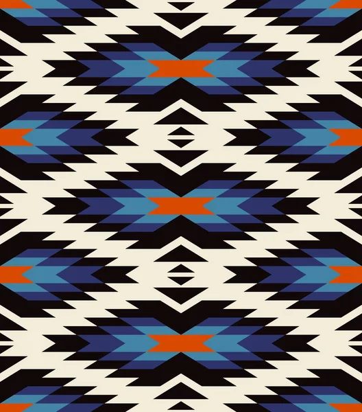 Native American Indian Ornament Tribal Motif Géométrique Coloré Sans Couture — Image vectorielle