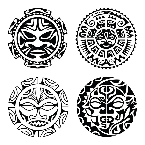 Conjunto de tatuagem polinésia —  Vetores de Stock