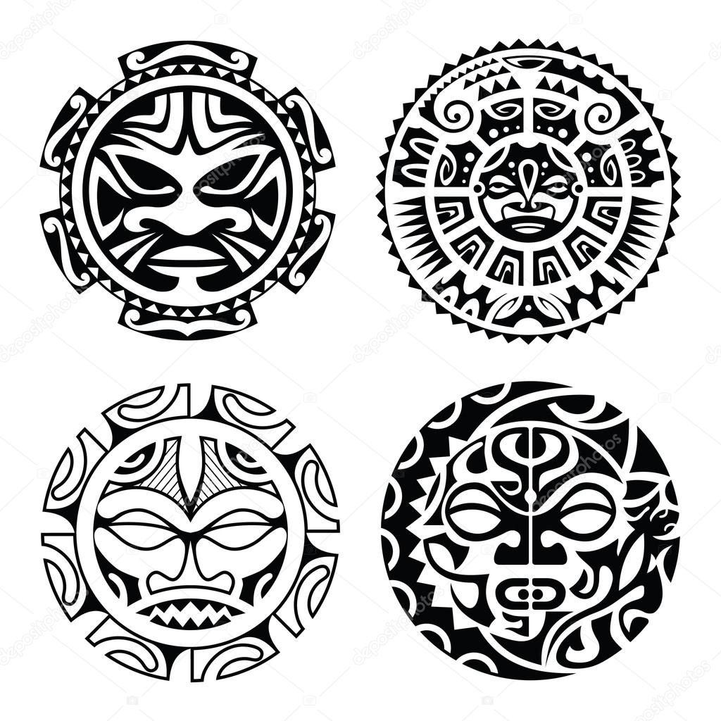 Set of polynesian tattoo