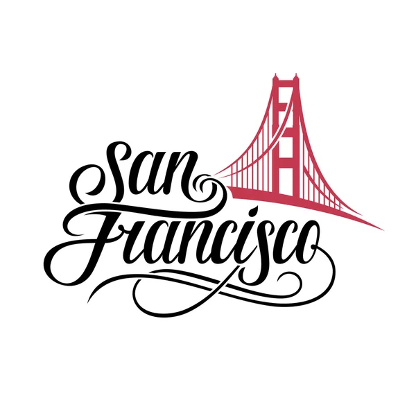 San Francisco レタリング — ストックベクタ