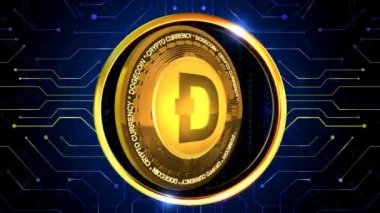 DOGECOIN Şifreleme 3D işleme arkaplanı herhangi bir haber veya bilgi sunumu için mükemmeldir. Arka planda şık ve temiz bir düzen var. 