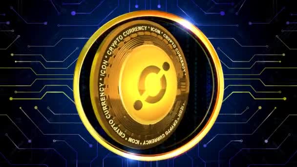 Icon Cryptocurrency Rendering Background Perfetto Qualsiasi Tipo Notizie Presentazione Informazioni — Video Stock