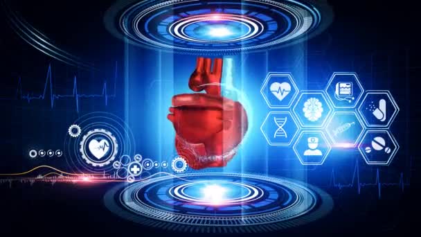 Kalp Analizi Sanal Gerçeklik — Stok video