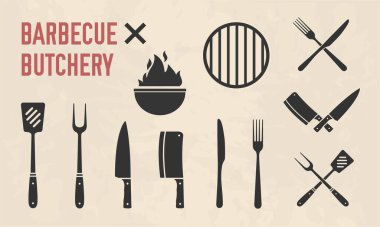 yemek ve restoran menüsünün vektör kümesi