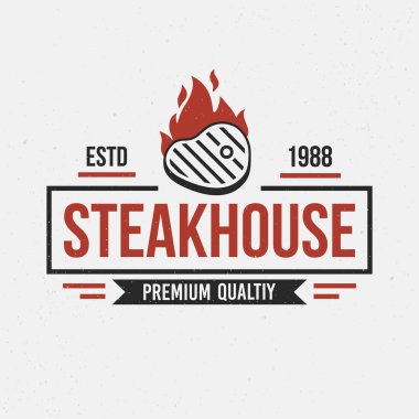 Kasap dükkanının logosu. vektör illüstrasyonu