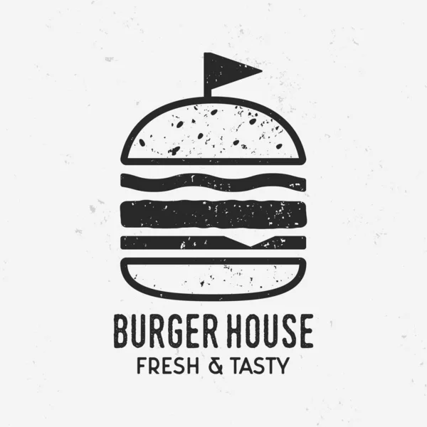 Hamburger ve pizza için vektör logosu.