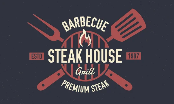 bbq logo tasarım şablonunun vektör çizimi