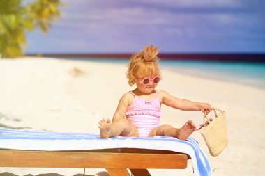 yaz plaj sevimli küçük bebek Prenses